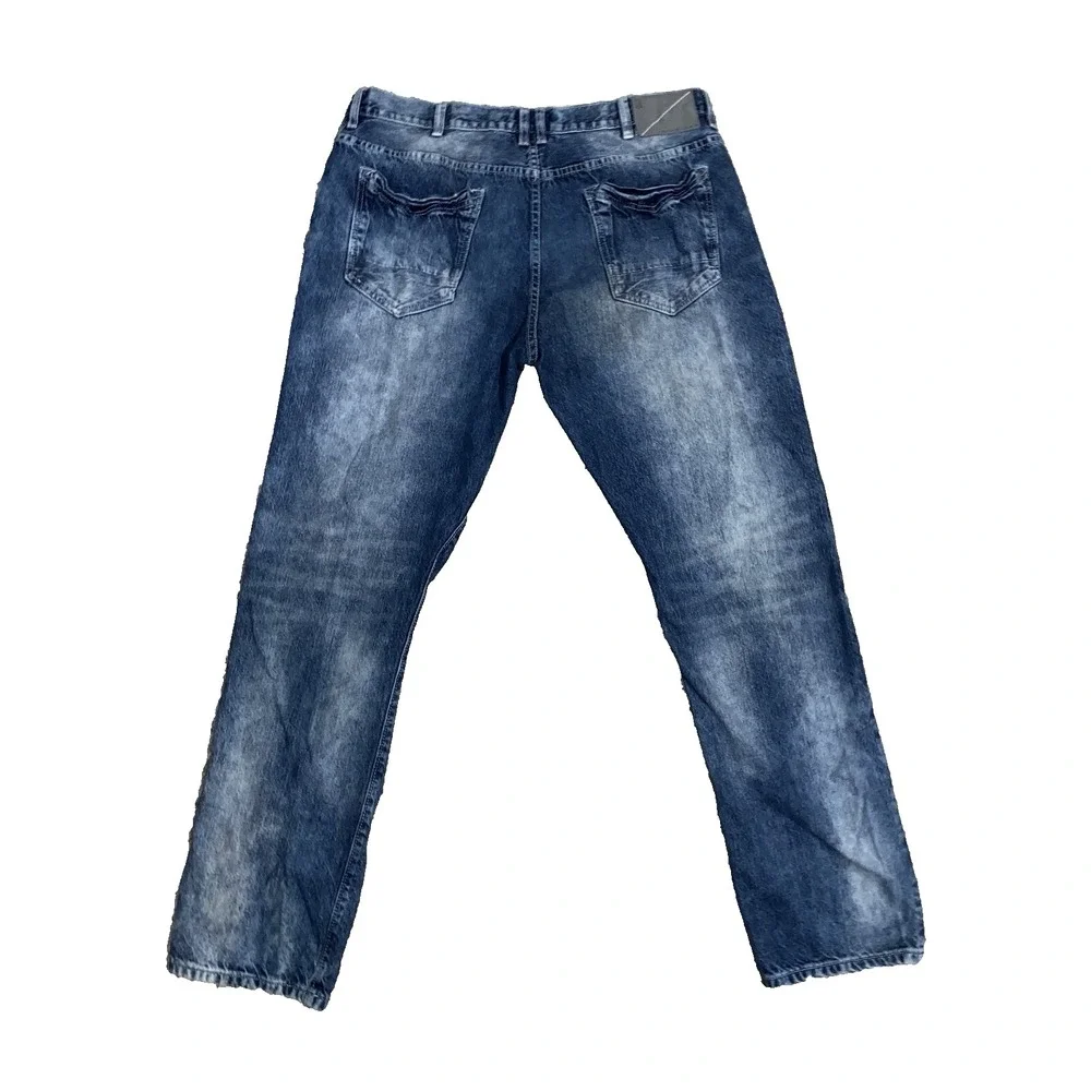 Y2K Sean John Jeans Men Size‎ 40 Relaxed Straight Blue Vtg Wash Streetwear - Picture 2 of 7